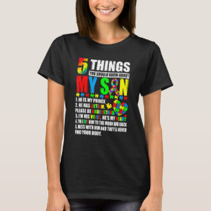 Band-Puzzle Autismus-Bewusstsein Mama Papa Unterst T-Shirt
