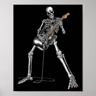 Band Rock and Roll Gitarre für Men Band T-Shirt Poster