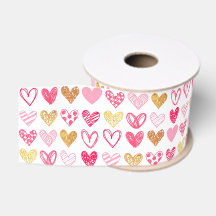 Band - Rosa und goldene Liebe Herz