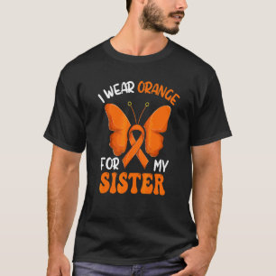 Band-Schmetterling Leukämie  Ich trage Orange für  T-Shirt