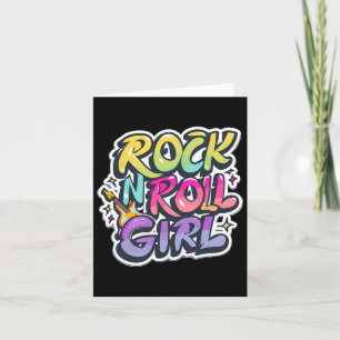 Band-Shirts für Kinder Rock'n'Roll Girl Rock and R Karte