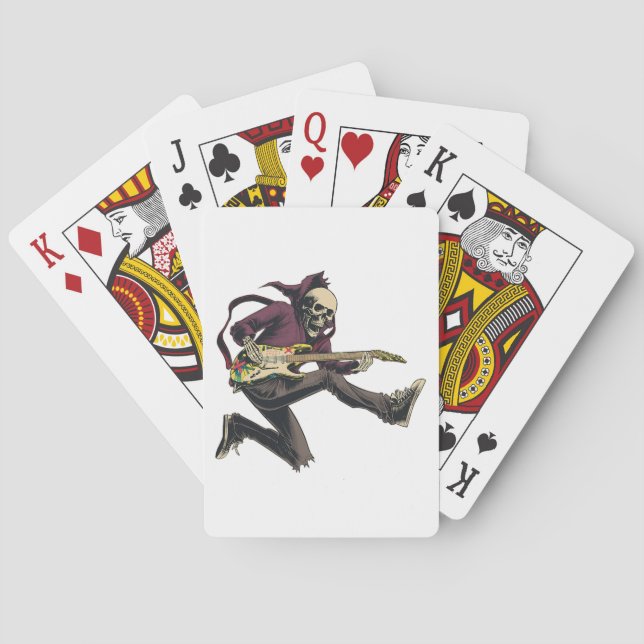 Band Shirts Rock and Roll Gitarre T Shirts für Män Spielkarten (Rückseite)