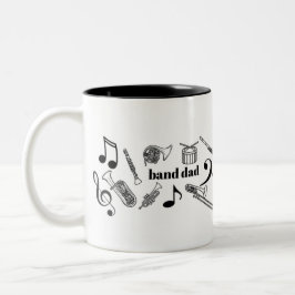 Band-Vater - Tasse - Schwarz & Weiß