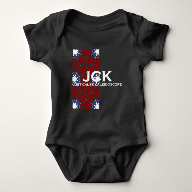 Band vier Kaleidoskop Art neun Baby Strampler (Vorderseite)