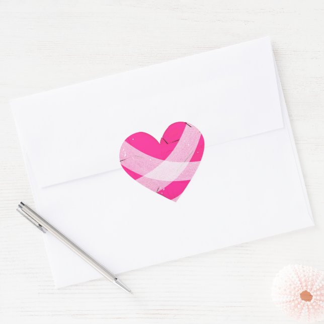Bandaged Heart Valentine's Day Herz-Aufkleber (Umschlag)