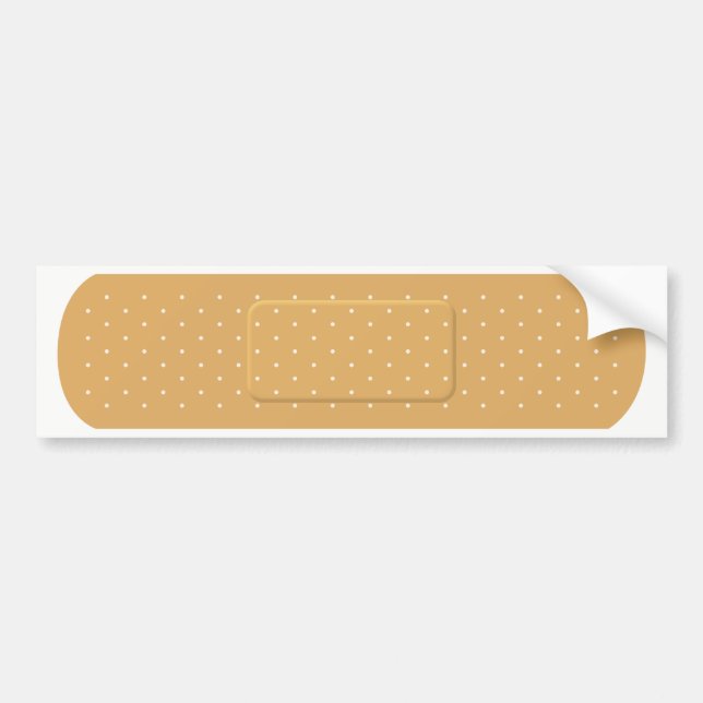 Bandaid pour la voiture blanche Sticker (Devant)