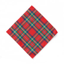 Bandana à carreaux classique rouge bleu vert