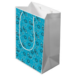 Bandana Blue Pattern Moderne Fun farbenfroh Mittlere Geschenktüte