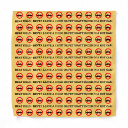 Bandana Chaleur tue sécurité rappel Bandanna couverture fa