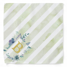 Chien rayé bleu, monogrammé d'inspiration français