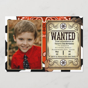 Bandana Cowboy Invitation photo