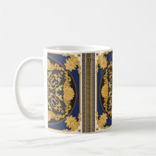 Bandana-Druck auf schwarz und blau Hintergrund, Go Kaffeetasse