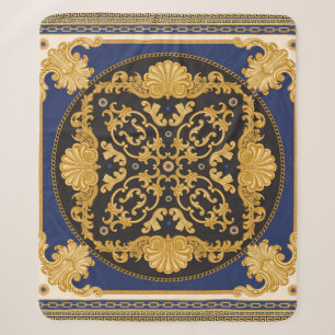 Bandana-Druck auf schwarz und blau Hintergrund, Go Sherpadecke