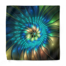 Fleur de fantaisie lumineuse, fractale abstraite c