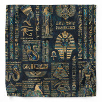 Hiéroglyphes et divinités égyptiens - Abalone et o