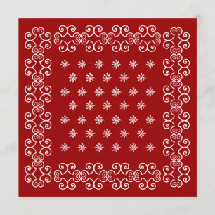 Bandana Invitations Invitations à la fête du thème