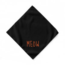 Meow mignon Orange Texte Petit Animal Noir