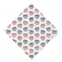 Motif doux rouge et noir Blazing Heart