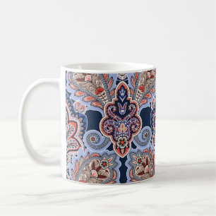 Bandana-Muster mit Paisley-Elementen. Vintager Han Kaffeetasse