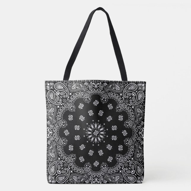 bandana paisley totebag black_A Tasche (Vorderseite)