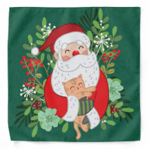 Père Noël Et Chat