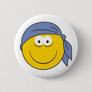 Bandana-Piraten-Gesicht Button
