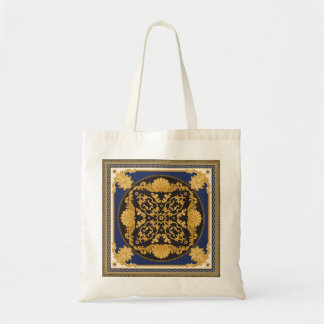 Bandana Print: Black Blue Gold. Tragetasche