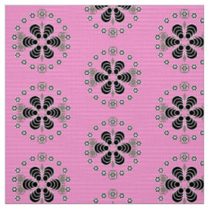 Bandana Print - rosa, schwarz und grau Stoff