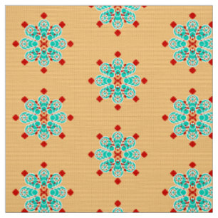 Bandana Print - Türkisch und pfirsichfarben Stoff