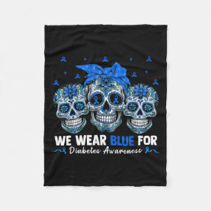 Bandana Sugar Skull Wir tragen Multifunktionsblau Fleecedecke