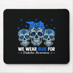 Bandana Sugar Skull Wir tragen Multifunktionsblau Mousepad