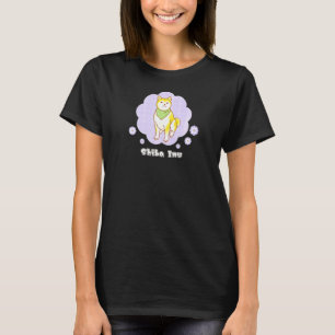 Bandana Tragen von Shiba Inu Hund mit Blume Pixel  T-Shirt