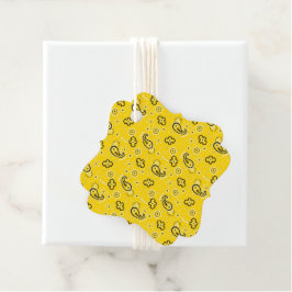Bandana Yellow Red Pattern Zwei Töne Klassischer S Geschenkanhänger