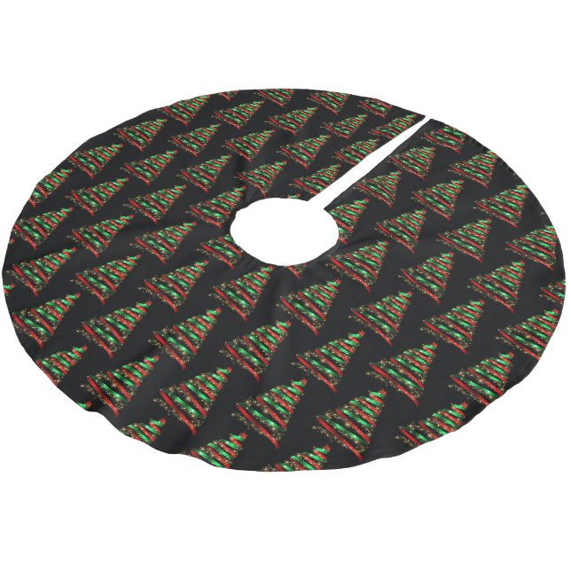Bandbaum Polyester Weihnachtsbaumdecke (Schrägansicht)