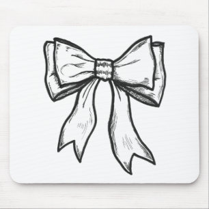 Bandbogen-Schwarzweiss-zeichnen Mousepad