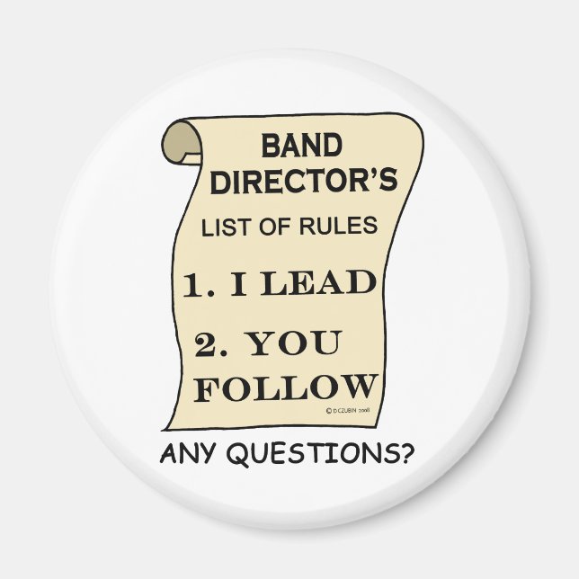 Banddirektorliste Magnet (Vorne)