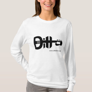 Bande acoustique de logo de T-shirt de guitare de