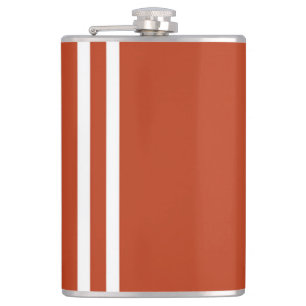Bande blanche et flacon orange