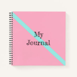Bande bleue de mon journal sur rose