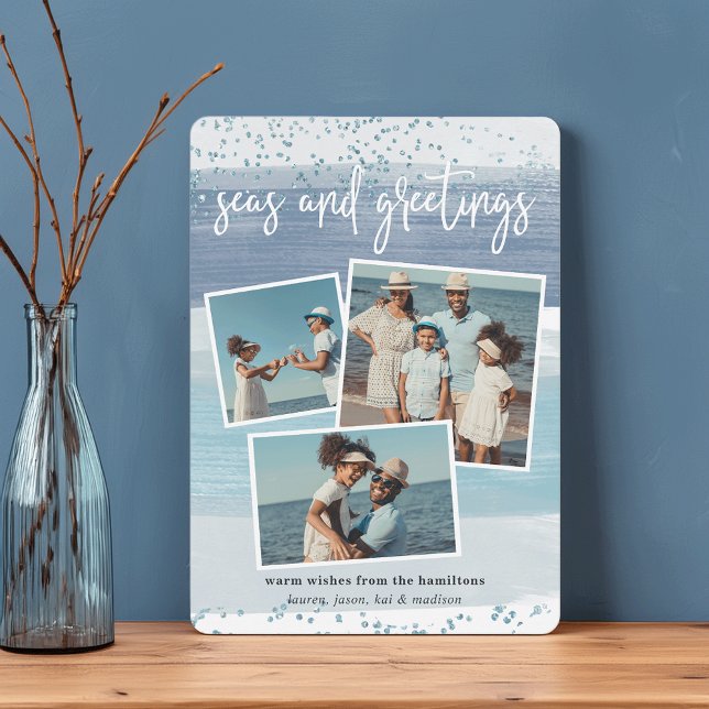 Bande côtière | Carte Collage photo de vacances (Créateur téléchargé)