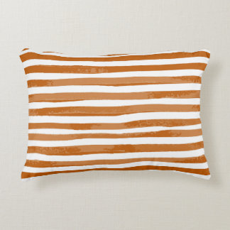 Bande d'aquarelle Burnt Orange dortoir coussin de