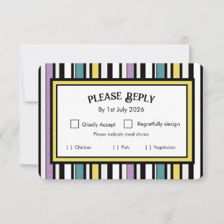 Bande de bonbons de liquourice - carte mariage RSV