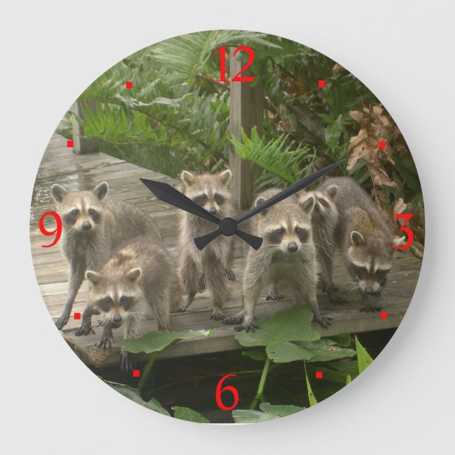 Bande de ratons> Horloge murale animale (Recto)