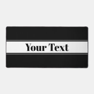Bande de texte personnalisée en noir et blanc