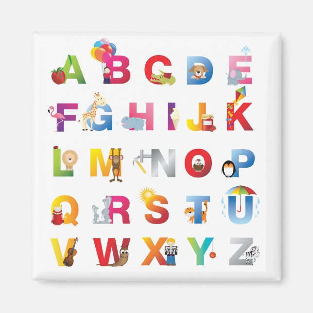 bande dessinée alphabet frigo aimant (Devant)