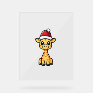 Bande-dessinée de la petite girafe de Noël