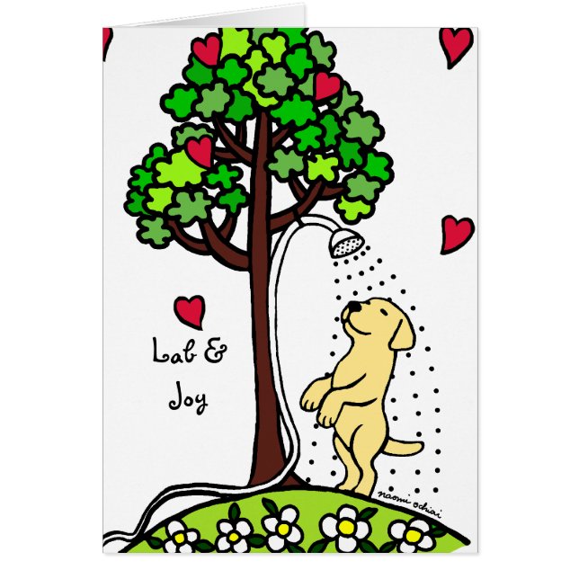 Bande dessinée de Labrador de jaune d'amusement de (Devant)