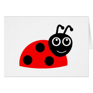 Bande dessinée de sourire mignonne de coccinelle