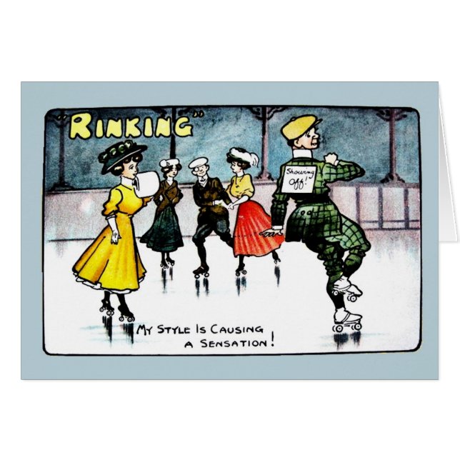 Bande dessinée drôle de patinage de glace des (Devant Horizontal)