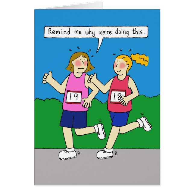 Bande dessinée femelle d'humour de coureurs (Devant)